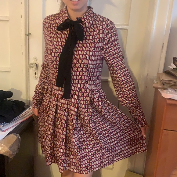 Geometric print collared dress - Picture 1 of 1